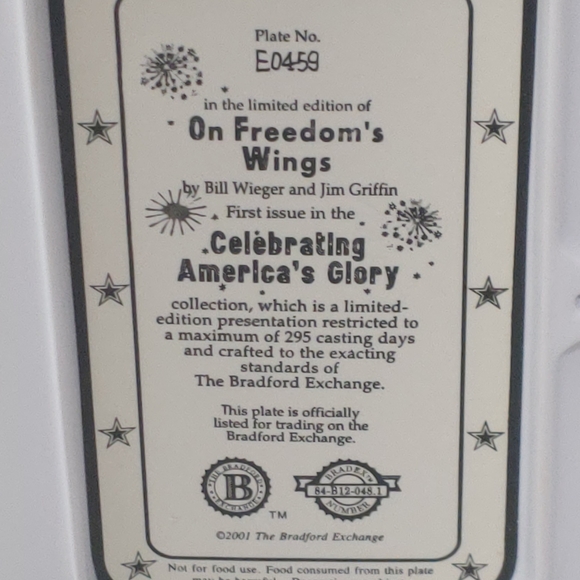 THE BRADFORD EXCHANGE "ON FREEDOM'S WING" EAGLE - Picture 7 of 8